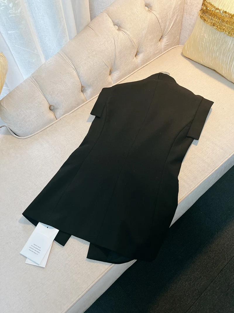 

Summer 2024 New Sweet Cool Girl's Reformed Tang Costume Top Bla Qipao Vest Retro Stand Collar Polyester Fiber Ladies Vest