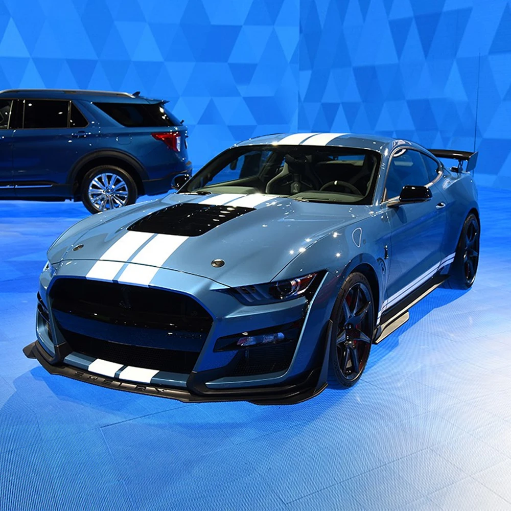 3PCS Car Wrap Stickers and Decals for Ford Mustang 2015-2018 Car Body Kits Gear Shift Sticker Racing Stripes Rally Hood Vinyl
