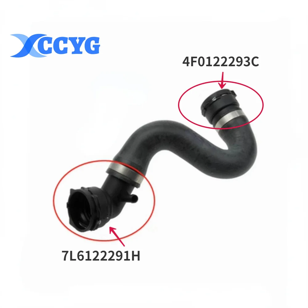 XCCYG 7L6122291H 4F0122293C Coolant Hose Water Tank Pipe Radiator Connector For VW Audi Q7 Touareg 3.0 3.6 4.2