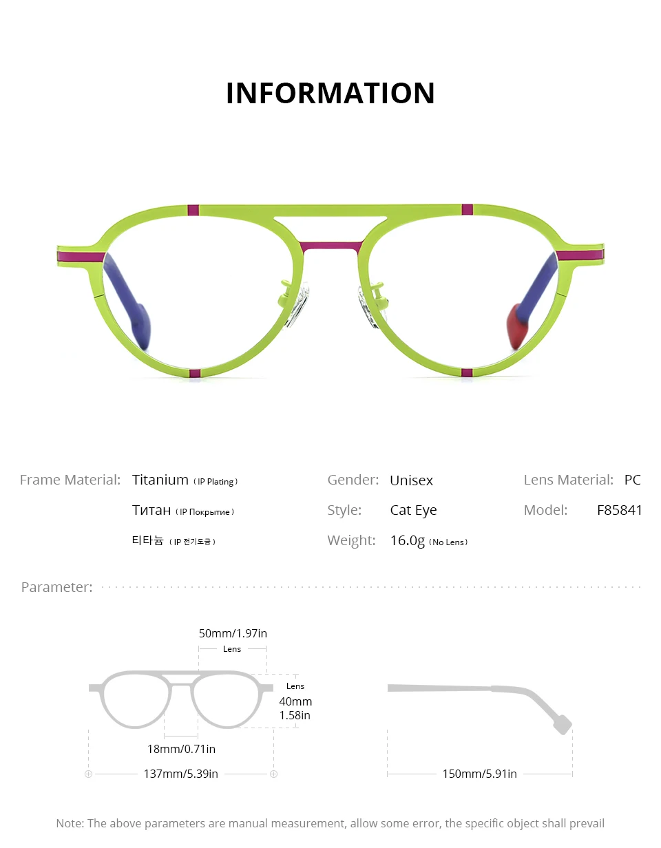 FONEX Reines Titan Brillengestell Damen 2025, neue trendige Mode, Markendesign, Polygon-Brillen, Herren, hochwertige Brillen 85841 – Detail 3
