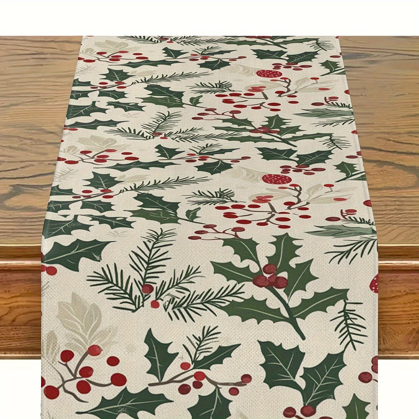 Merry Christmas Holly Leaf Ber - Christmas Table Runner review and price