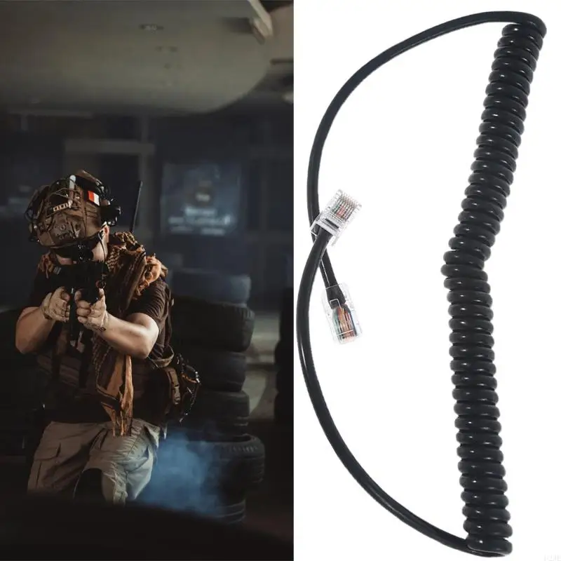 U2JE 8 PIN RJ-45 ถึง RJ-45 8PIN สายเคเบิลไมโครโฟนสำหรับ HM-151 OPC-1153 HM-98 HM-133 IC-207H CAR RADIOS Hand MIC ทนทาน