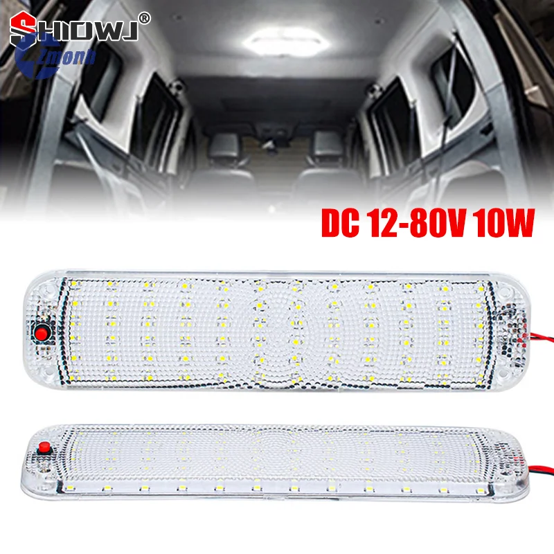 Novo! Luz de Painel LED 72 para Carro, Lâmpada de Leitura Interna de Alta Luminosidade para Van, Caminhão, RV, Barco, Trailer, Fita de Luzes 12V-24V