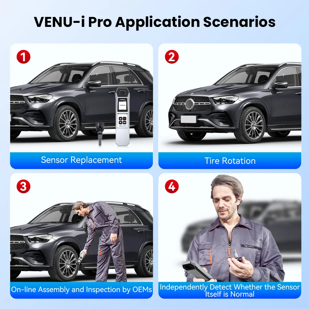 THINKCAR VENU-i Pro TPMS Car Tire Pressure Diagnosis Tools 315MHz/433MHz Sensor Activate Programming Relearn for Thinktool/689BT