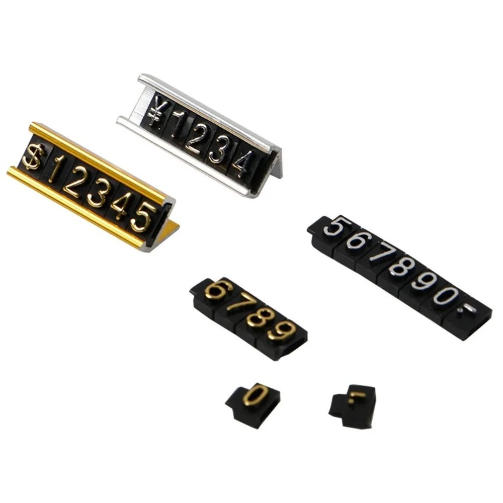 Mini Metal Base Frame Combined Letter Price Indicator Pricing Cube Adjustable Showcase Stand Tags Label