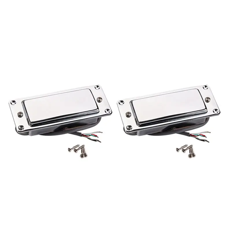 

ABVH-2X Хромированный серебристый мини-гитарный звукосниматель Humbucker, герметичный, запчасти для ремонта музыкального оборудования