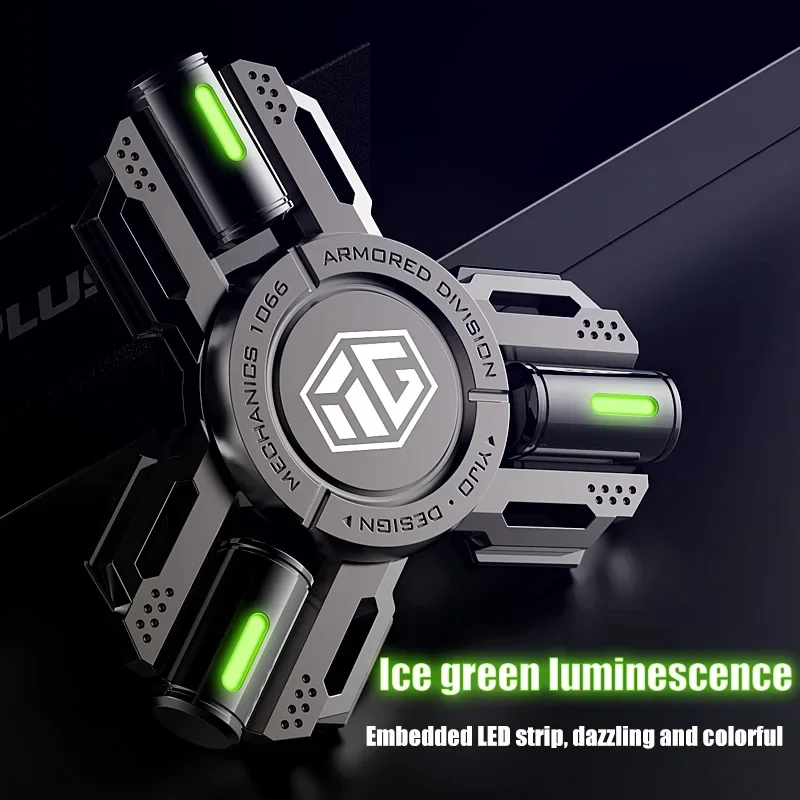 Fidget Spinner Metal Alloy Luminous Long Lasting Fingertip Gyro EDC Spinning Top Stress Relief Toys for Adults Kids