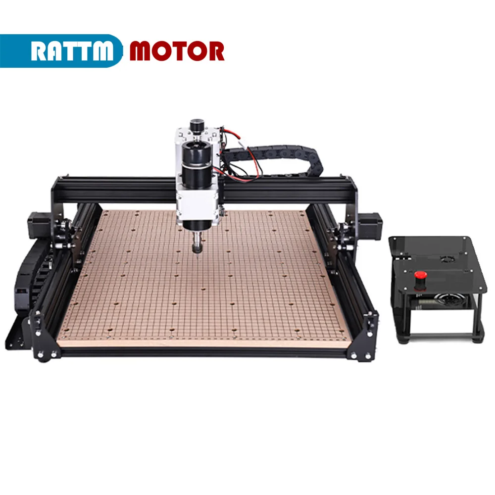 RATTM CNC 4540 Milling Router 3 Axis DIY 500W Laser Engraver with MDF or Aluminum Table for Engraving Cutter Wood Metal Acrylic