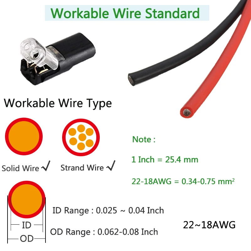 10pcs 2P Spring Connector Wire with No Welding No Screws Quick Connector Cable Clamp Terminal Block 2 Way Easy Fit for Led Strip