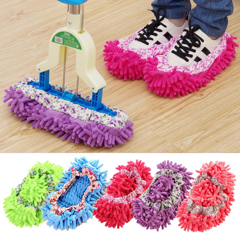 1/2/3/4pcs Lazy Mopping Shoes Home Floor Cleaning Micro Fiber Multifunction Floor Dust Cleaning Slippers Shoes Cleaning Shoes