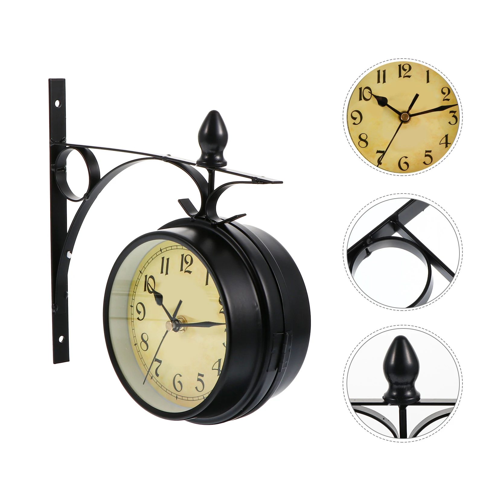 

European Style Vintage Wall Retro Double Sided Home Decor Living Room Bedroom Cafe Decoration Hanging Mute for Study