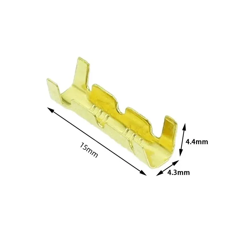 200pcs 453u Type 0.3-1.5mm2 Terminal Connector Dual Interface Terminal Electronic High Precision Yellow Copper image 2