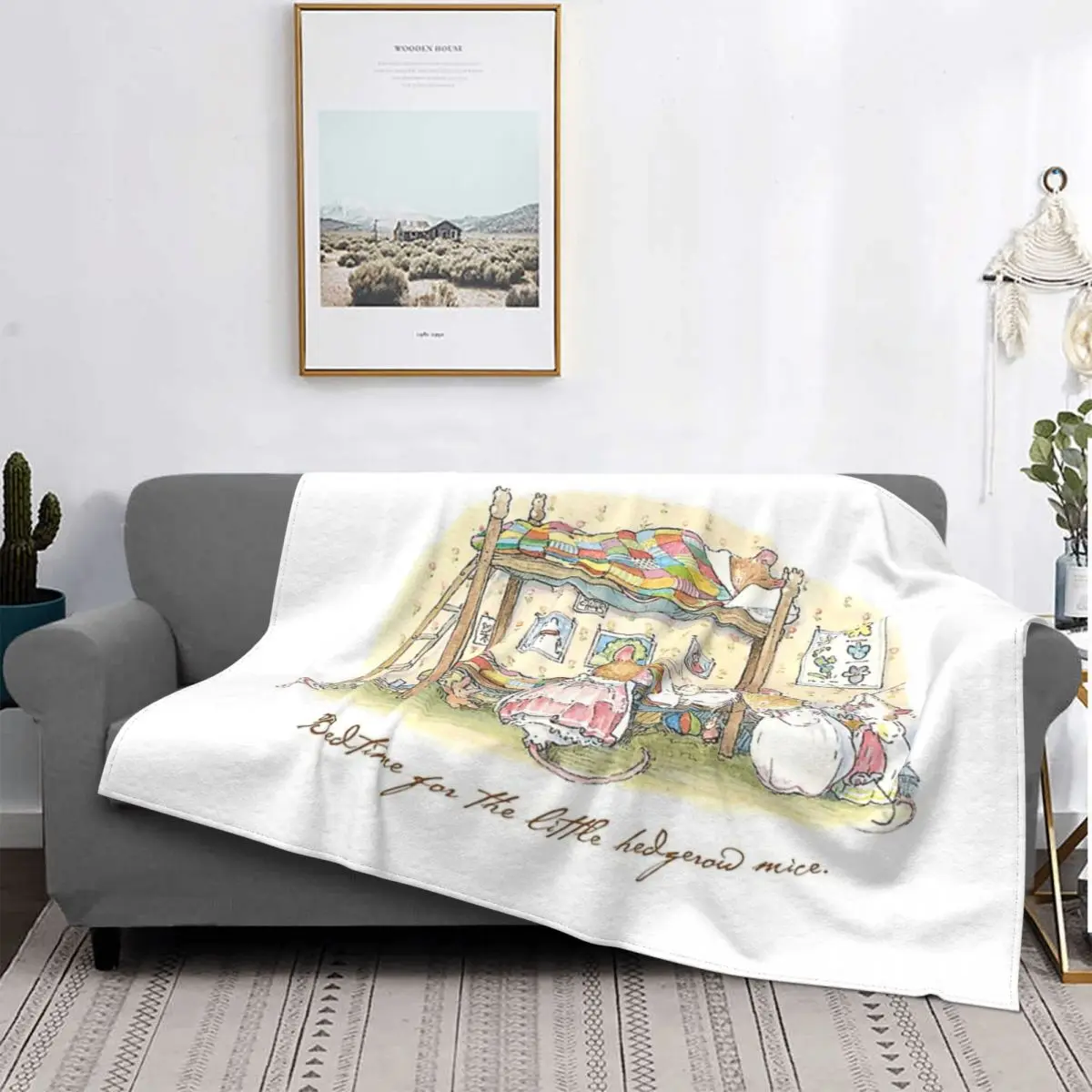 Lady Woodmouse Gets The Little Blanket Bedspread On The Bed Throw Bed Covers Sofa Bed Decorative Sofa Blankets