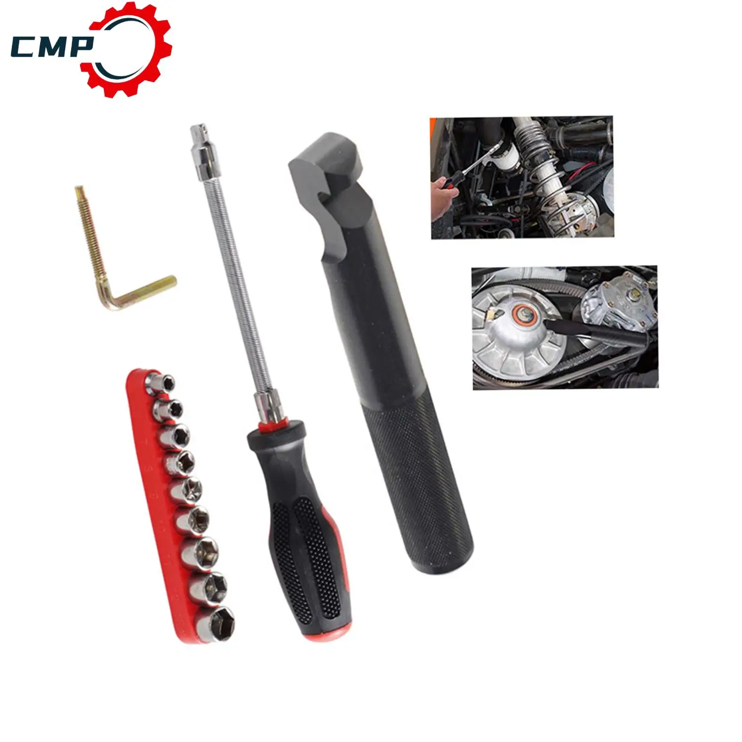 

1set Belt Changing Tool Clutch Cover Removal Tool Kit For Polaris 800 900 S1000/RZR S 900/XP/RZR XP4 1000 Motorcycle Parts