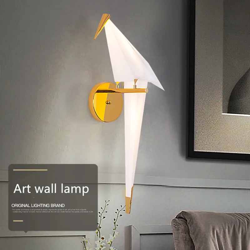 Imagem -06 - Led Lâmpada de Parede Moderna Acrílico Pássaro Parede Luz para Sala Estar Quarto Cabeceira Decoração Nordic Casa Loft Luminárias Arandela na Parede