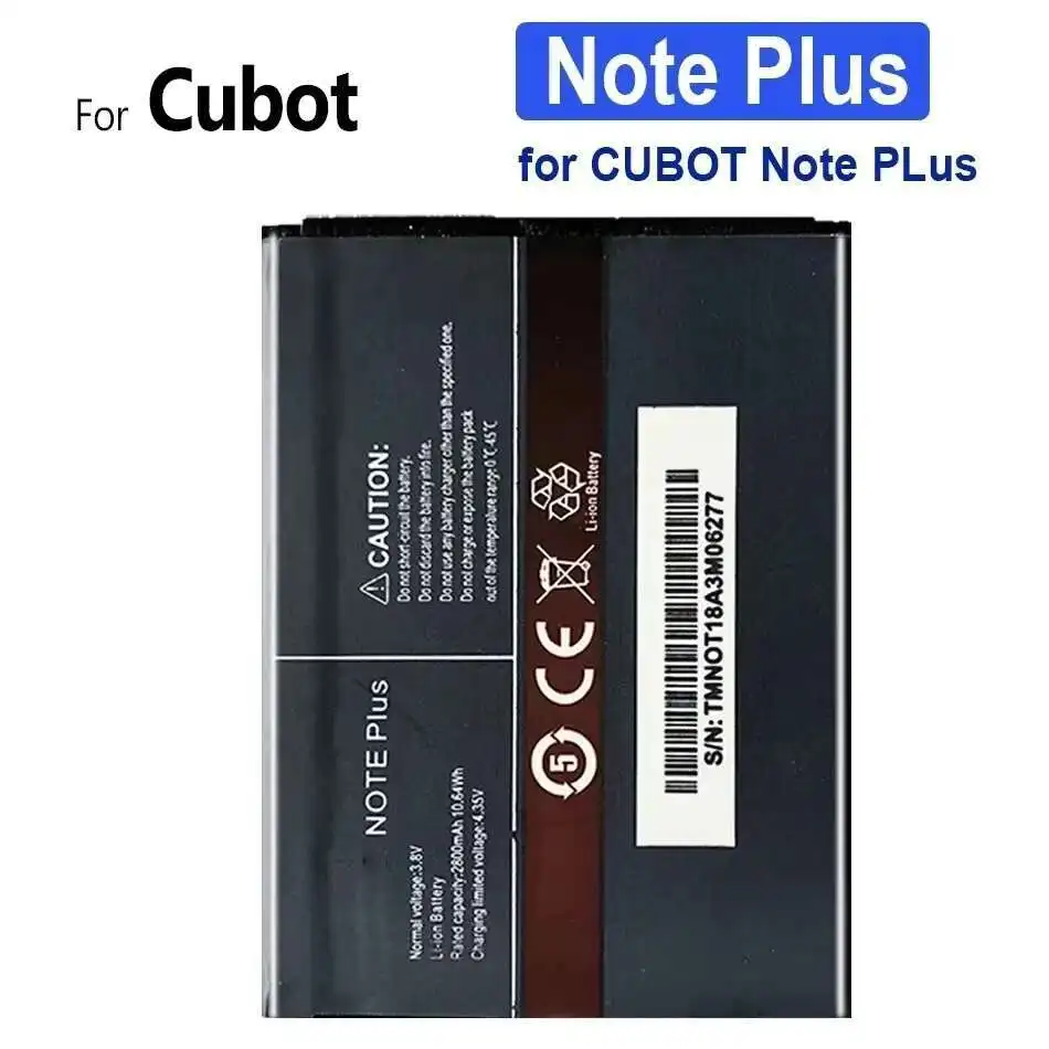 

Mobile Phone Battery 2800Mah For Cubot Note Plus Noteplus Safe