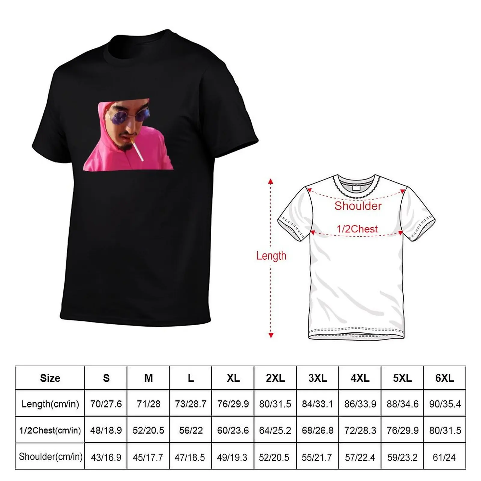 Pink Guy T-Shirt anime blue archive luxury clothes men