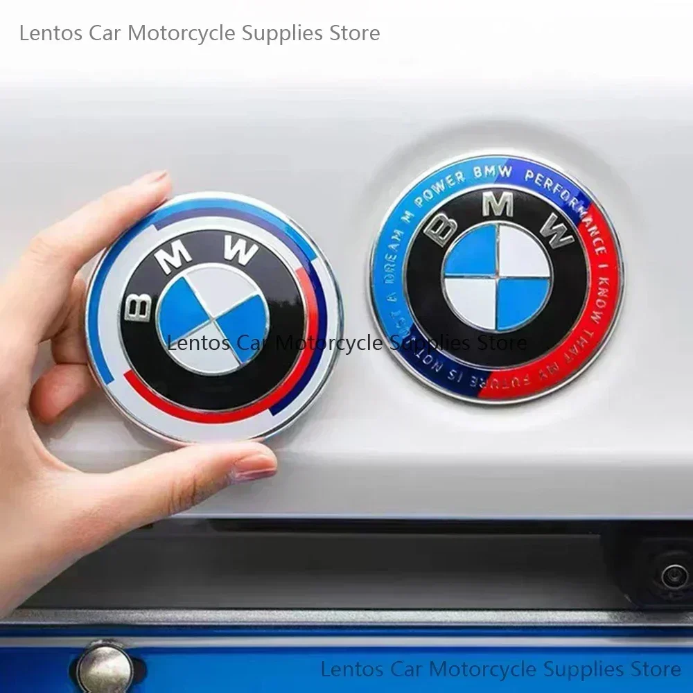 BMW Modified Front and Rear Logo Wheel CapsSuitable Car Logo 7pcs 50th Anniversary Special Limited Edition Joint Model