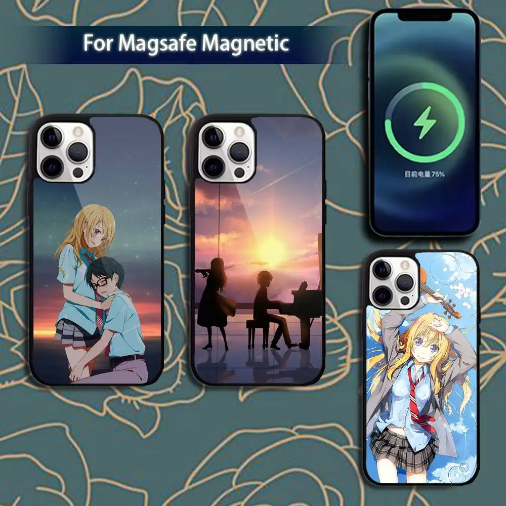 

Y-Your Lie in A-April Anime Phone Case For iPhone 16,15,14,13,12,11,Pro,Max,Plus,Mini,Magsafe,Magnetic Wireless Charging Case