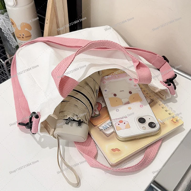 Capibara Canvas Phone Storage Pouch Anime Cartoon Letter Printed Shoulder Bags Students Portable Fashion Crossbody Bags Gifts