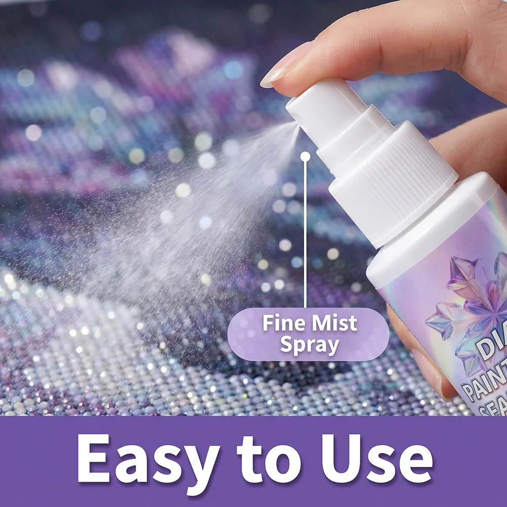 Diamond Painting Sealer Spray, Quick-Drying Diamond Art Sealer for Instant Protection & Enhanced Shine Prevents Dust & Fall-Off