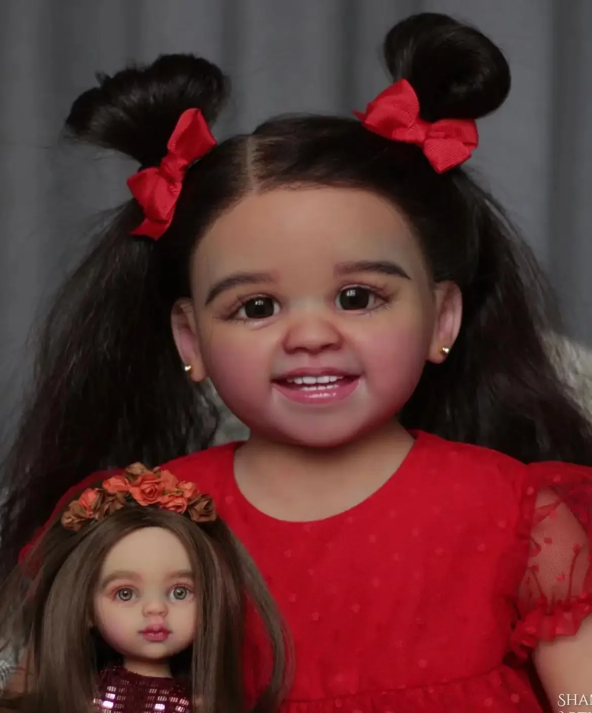 DLS カスタム限定供給 29インチ リボーンドール シャンティ 長い同じ髪型の完成品ドール 異なるドレス