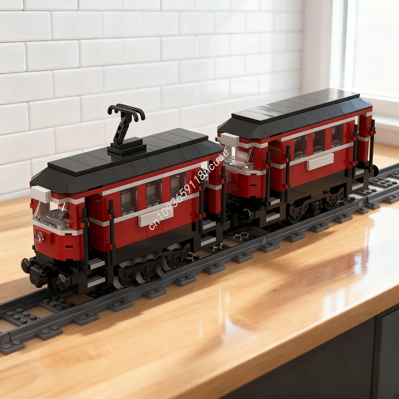 

477pcs MOC Historic Tram Historische Stra Enbahn Model Building Blocks Festival Gifts DIY Creative Idea Toy Education Brick