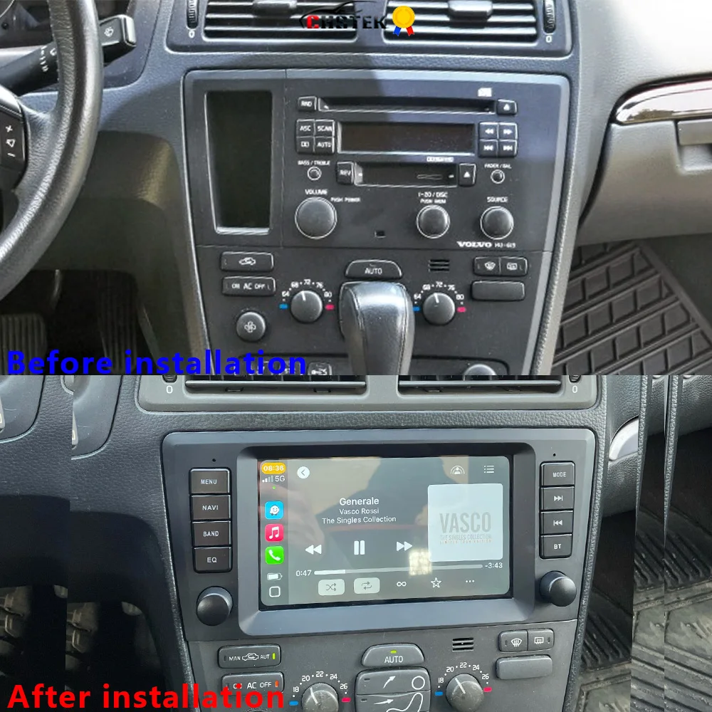 

Автомобильный радиоприемник CHSTEK 8 дюймов для Volvo XC90 S60 XC70 S40 V40 V70 2000-2004 Мультимедийный Carplay Bluetooth WIFI 4G GPS OEM Стерео Android 13