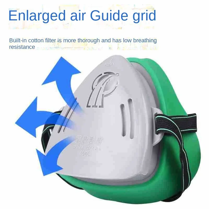 Professional Dust Mask Dust Proof Respirator Rubber Work Safety Mask For Builder Carpenter Daily Haze Protection