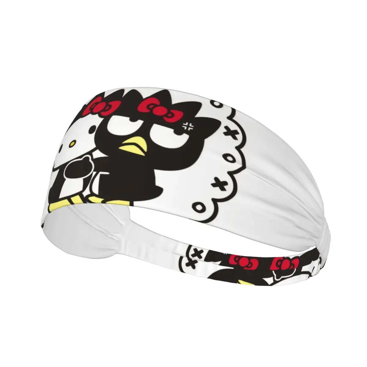

Custom BAD Badtz-Maru Sanrio Cartoon XO Child Headband Women Men Non Slip Moisture Wicking Workout Sweatband for Yoga