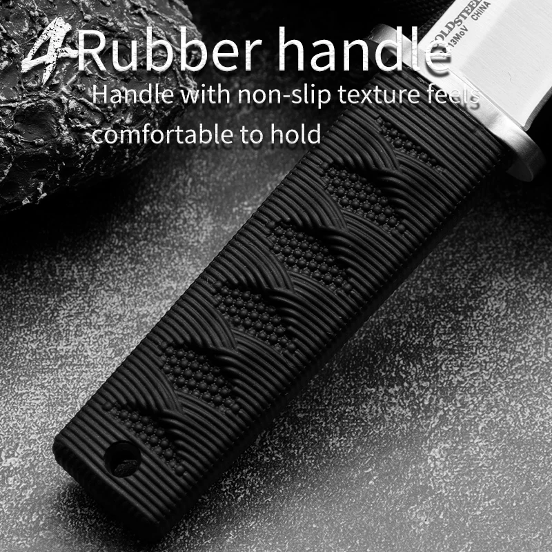 8CR13MOV Steel Hunting Knife, Survival Straight Knife, First Aid Tool Pocket Knife Outdoor Survival Knife Fixed Blade Men\'s Gift