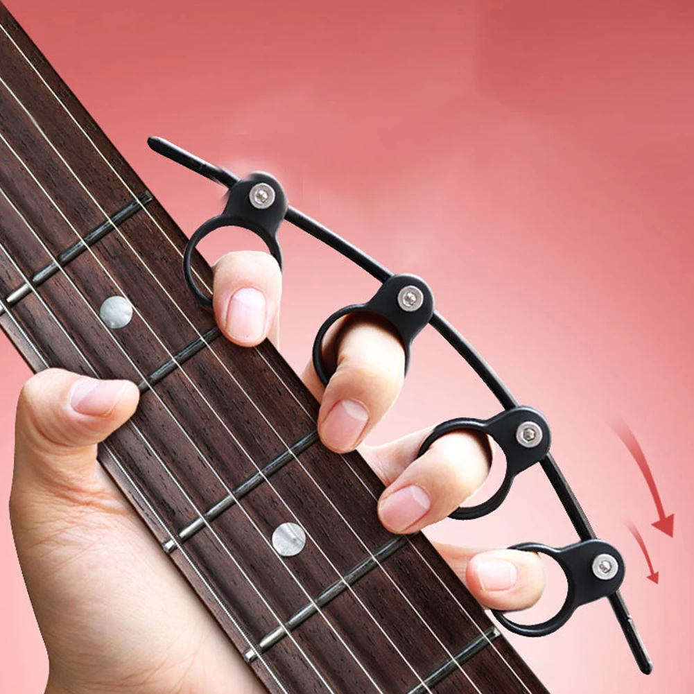 Guitar Training Kit Finger Training Span Exerciser 1 Pcs 20x3cm 30g(approx.) Adjustable Black Guitar Finger Training