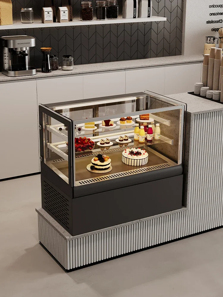 Cake display cabinet, milk tea shop, fruit dessert refrigerator, commercial desktop small desktop fresh-keeping cabinet