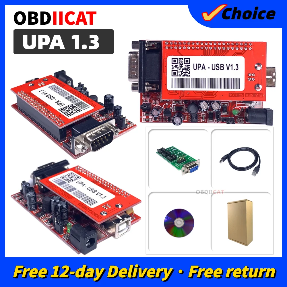 High Quality UPA USB Programmer UPA USB 1.3 With Full Adapters UPA USB V1.3 ECU Chip Tunning OBD2 Diagnostic Tool Free Shipping