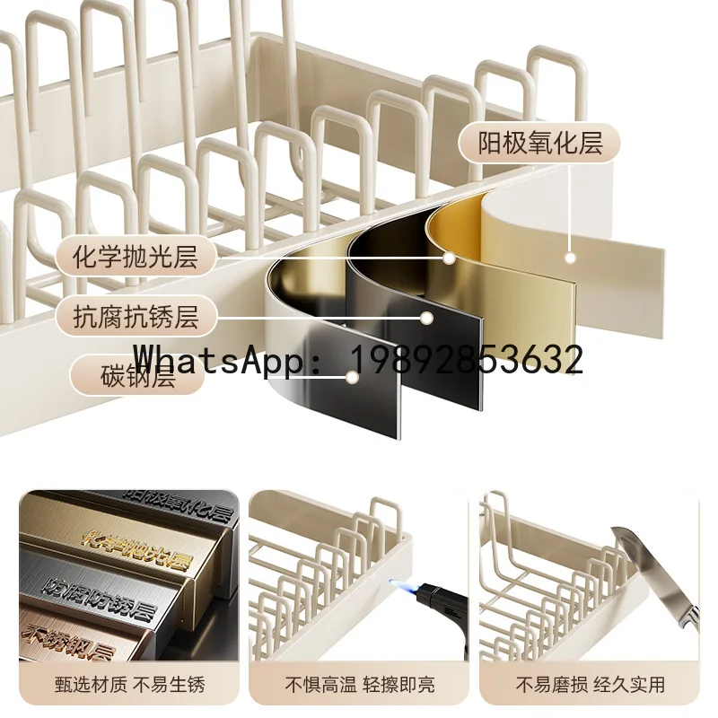 

PYJ Kitchen Dish Leak Household Countertop Multifunctional Dish Storage Rack