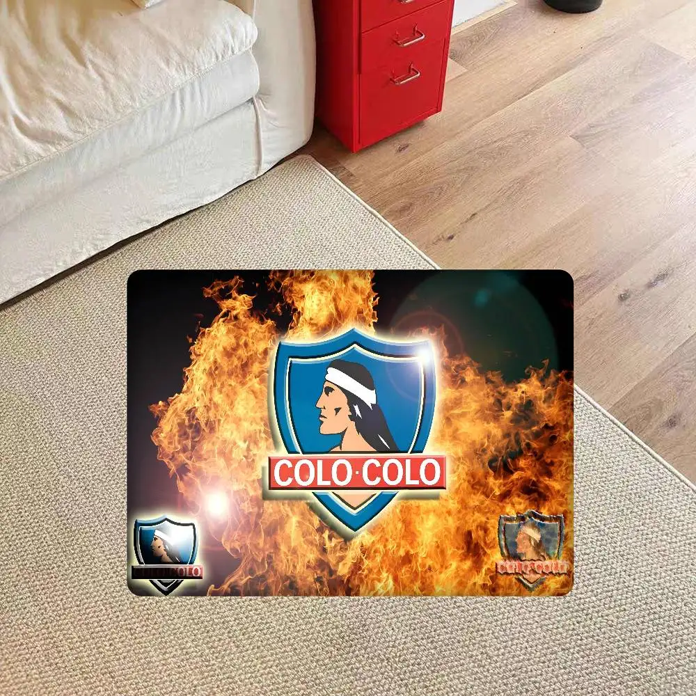 شعار C-Colo Colo FC الكلمة حصيرة عدم الانزلاق غرفة الغسيل حصيرة الغسيل ديكور شرفة غرفة المعيشة الطفل السجاد المنزلي