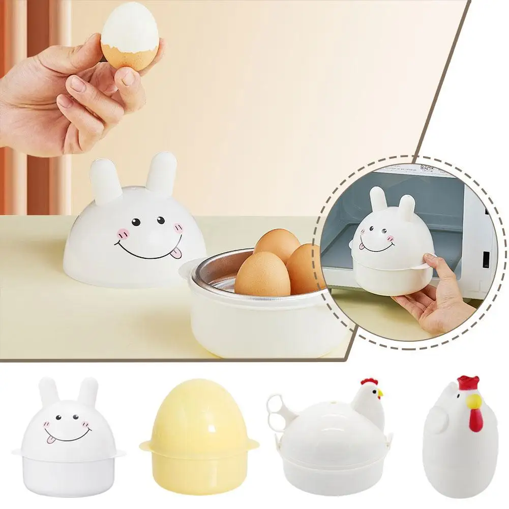 Chicken Shaped Microwave Egg Cooker Steamer for 4 Eggs Kitchen Cooking Tool and Accessories Quick Cooking Steamer T0V5