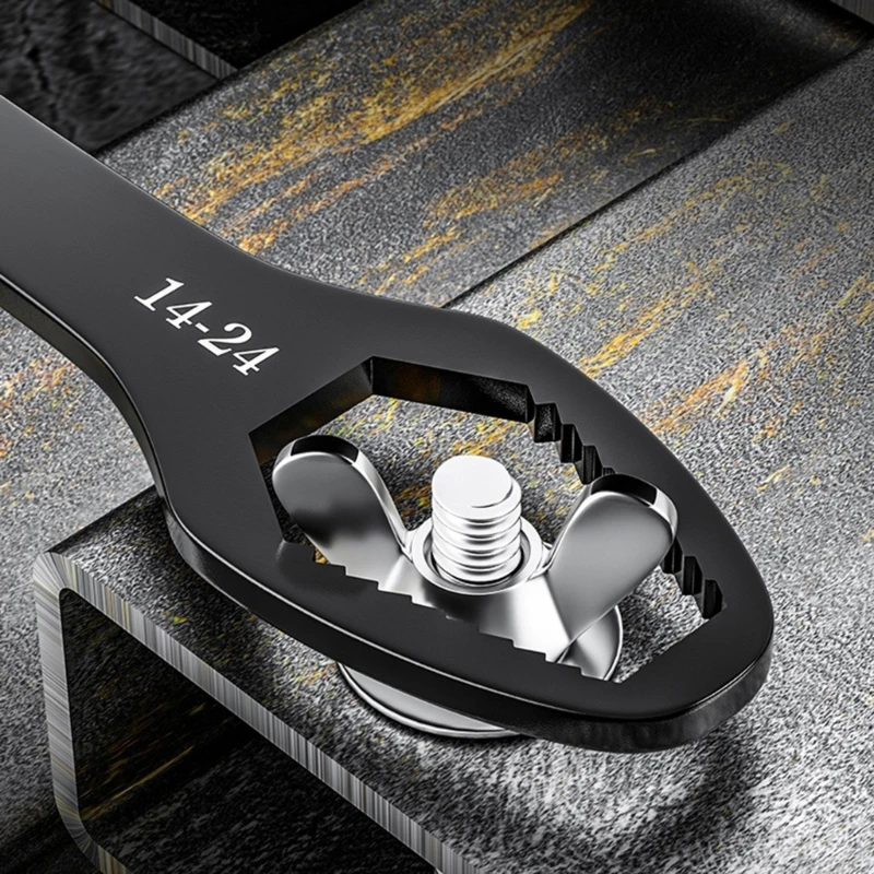 8-24mm Universal Wrench Selves Tightening Adjustable Glasses Wrench Board Double Head Spanner Hand Tool for Factory