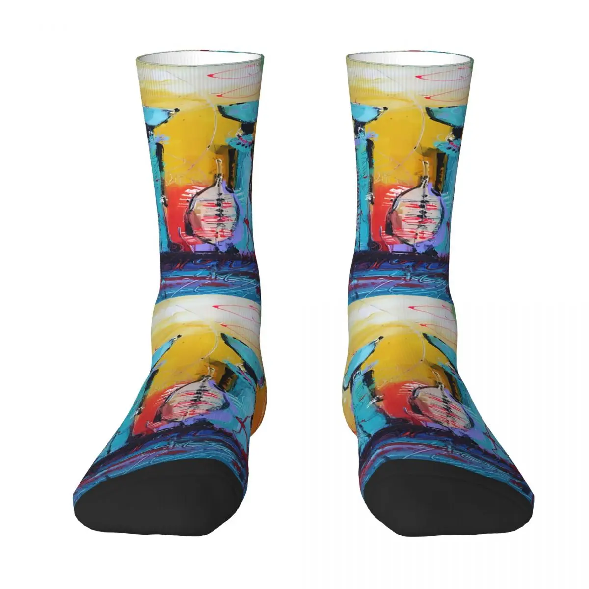 African Print Sock Printed Man Polyester