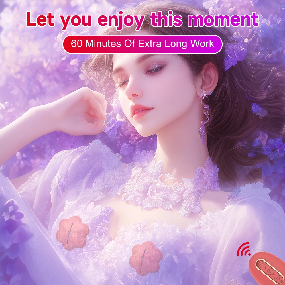 Wireless Remote Control Double Vibrating Nipple Clamps Vibrator 10 Vibration Nipple Stimulator Adult Toys for Women Sex Pleasure
