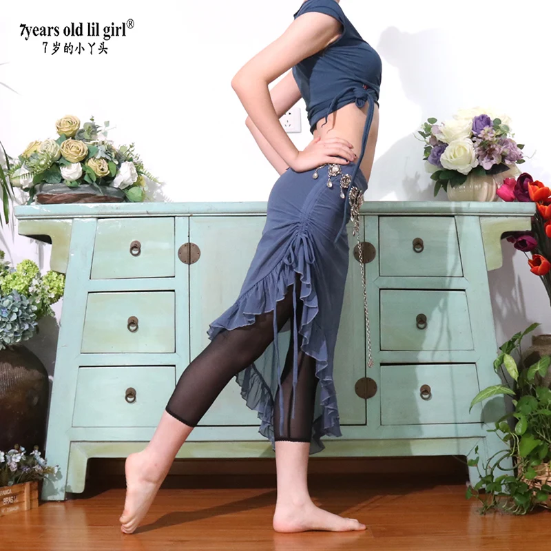 Gothic Tribal Transparent Thin Mini Skirt  for Women's Belly Dance over Skirt BQ160