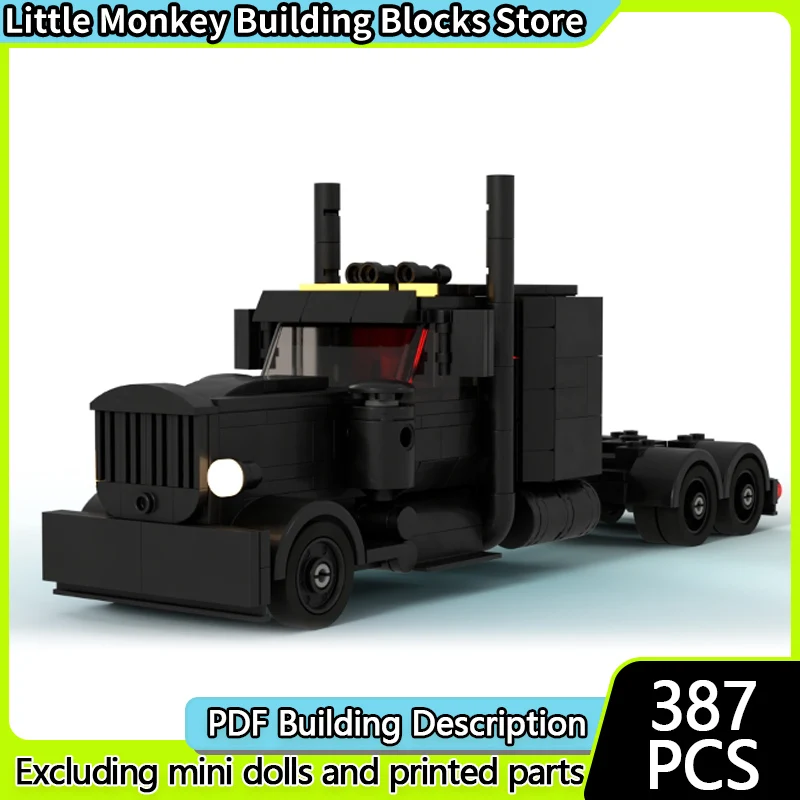 

Конструктор City Car Model MOC: Классический городской полуприцеп, модульная технология, развивающая игрушка для детей, подарок на праздник, набор для сборки