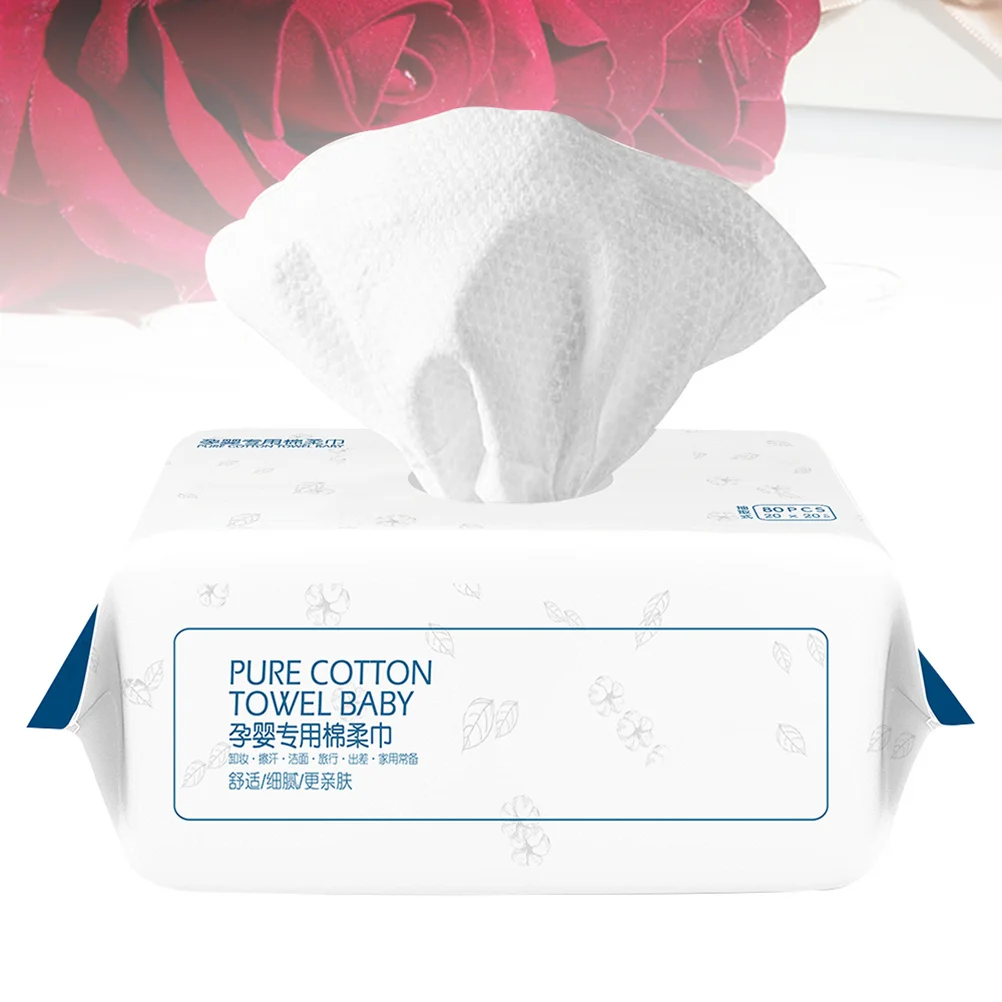 80 pièces tissu de nettoyage du visage jetable sec humide double usage gant de toilette pour peau sensible voyage maison bureau démaquillage ongles