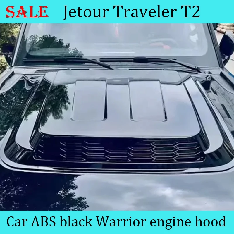 Fit for JETOUR Traveler T2 2023+ Car ABS Hood Modification Black Warrior Hood Air Intake Decorative Stickers Car Exterior Parts