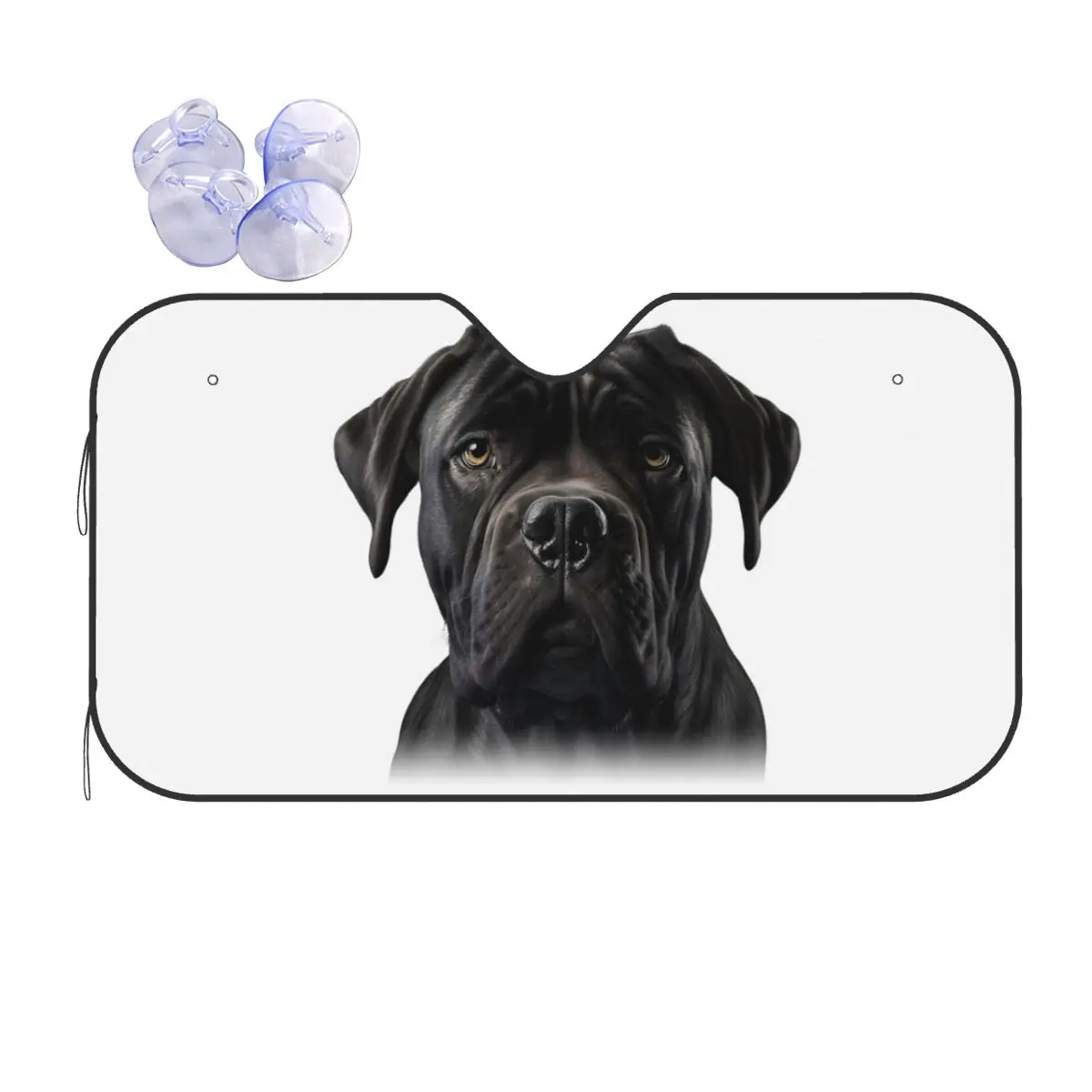

Black Cane Corso Italian Mastiff Sunshade Windscreen Car Front Windshield Window Sun Visor Accessories Covers