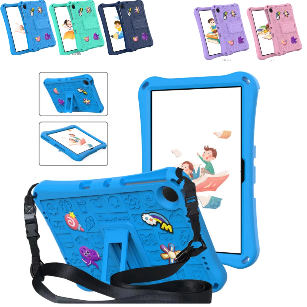 

Детский чехол из ЭВА для Xiaomi Redmi Pad SE 11 дюймов 2023 11 дюймов с милым мультяшным узором, декоративная подставка для планшета с плечевым ремнем