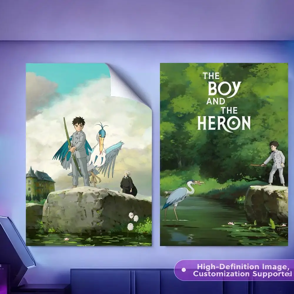 Anime The Boy And The Heron Painting Calligraphy HD Canvas Poster Crease Free Waterproof All Space Wall Decor
