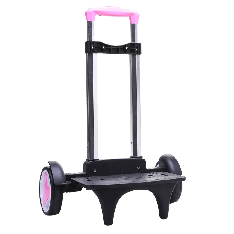 Backpack Trolley Foldable Cart 6 Wheels Rolling-Luggage Carts Aluminium Alloy Luggage Hand Cart for School Bags