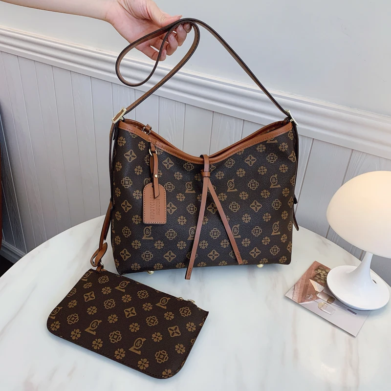 

Роскошная женская кожаная сумка Элегантная дизайнерская сумка через плечо Классическая сумка-тоут для пригородных поездок и повседневного стиля