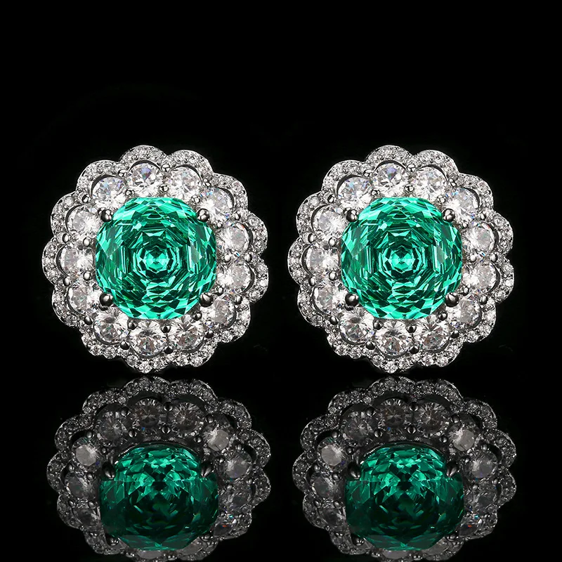 

New jewelry with copper base, gold-plated, rose cut round vintage stud earrings for women 10*10